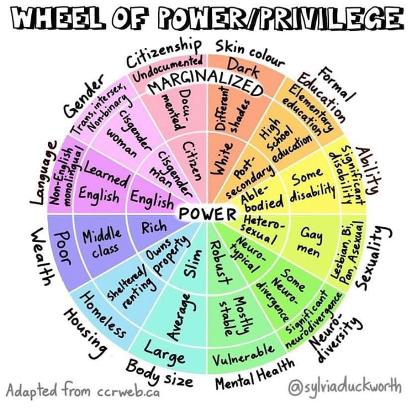 Wheel of Power/Privilege by @SylviaDuckworth